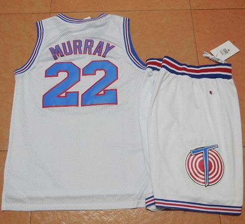 Jerseys Factory Cheap Space Jam Tune Squad #22 Bill Murray White