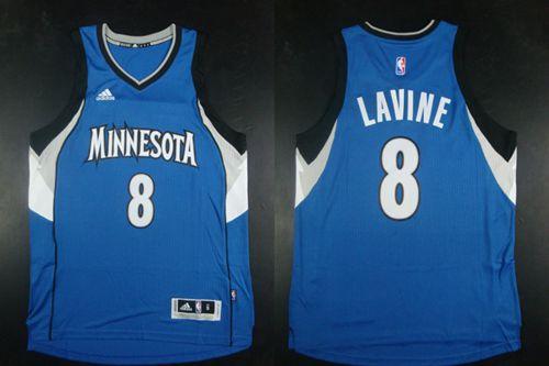 Jerseys Factory Cheap Timberwolves #8 Zach LaVine Blue Road Stit