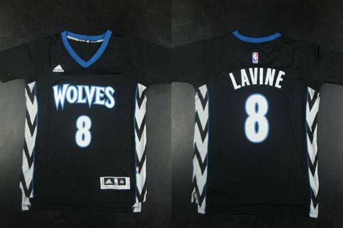 Jerseys Factory Cheap Timberwolves #8 Zach LaVine Black Alternat