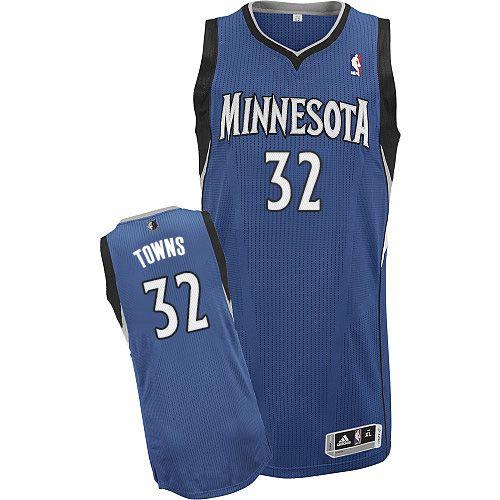 Jerseys Factory Cheap Timberwolves #32 Karl-Anthony Towns Blue S