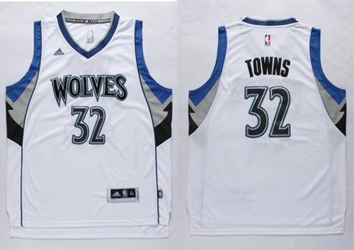 Jerseys Factory Cheap Timberwolves #32 Karl-Anthony Towns White