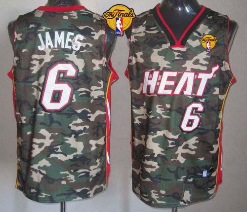 Jerseys Factory Cheap Heat #6 LeBron James Camo Stealth Collecti