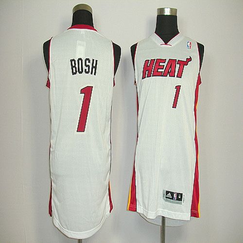 Jerseys Factory Cheap Revolution 30 Heat #1 Chris Bosh White Sti