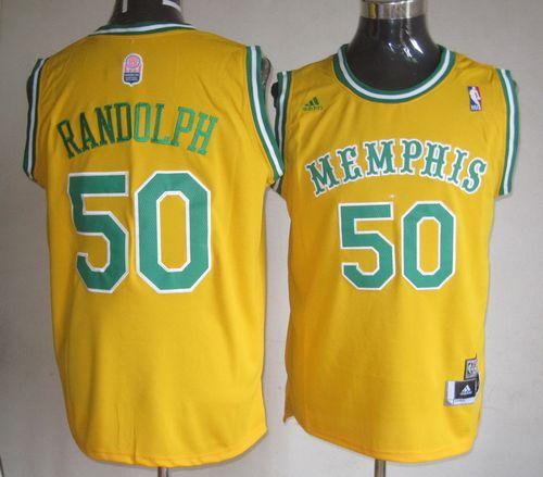 Jerseys Factory Cheap Grizzlies #50 Zach Randolph Yellow ABA Har