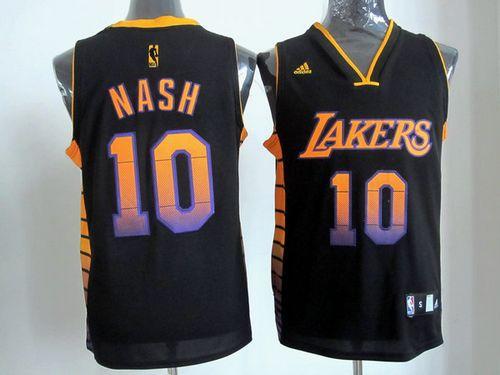 Jerseys Factory Cheap Lakers #10 Steve Nash Black Stitched NBA V