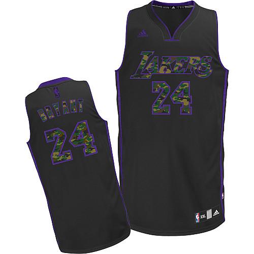 Jerseys Factory Cheap Lakers #24 Kobe Bryant Black Camo Fashion