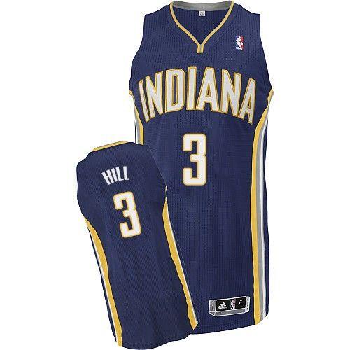 Jerseys Factory Cheap Revolution 30 Pacers #3 George Hill Navy B