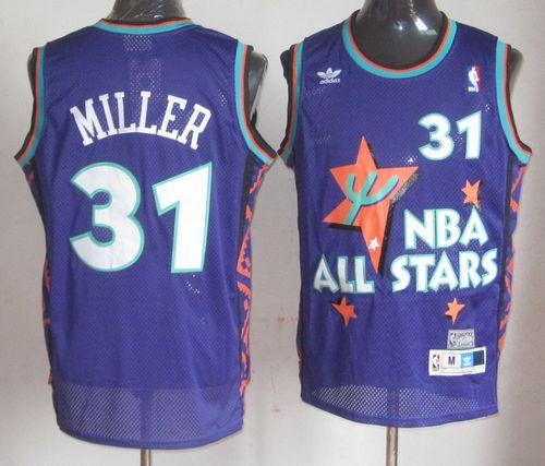 Jerseys Factory Cheap Pacers #31 Reggie Miller Purple 1995 All S