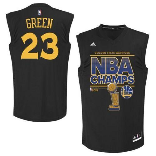 Jerseys Factory Cheap Warriors #23 Draymond Green Black 2015 NBA