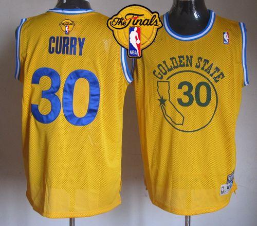 Jerseys Factory Cheap Warriors #30 Stephen Curry Gold New Throwb