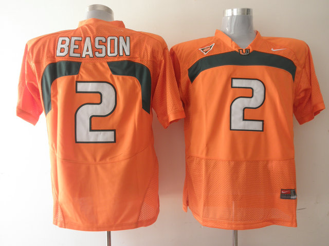 Jerseys Factory Cheap Hurricanes #2 Jon Beason Orange Embroidere