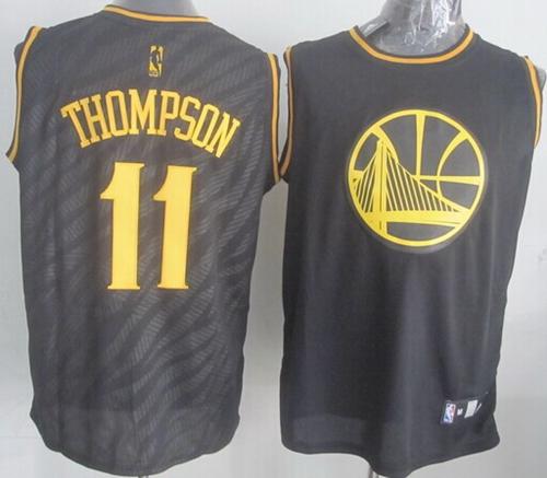 Jerseys Factory Cheap Warriors #11 Klay Thompson Black Precious
