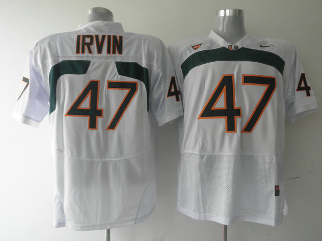 Jerseys Factory Cheap Hurricanes #47 Michael Irvin White Embroid