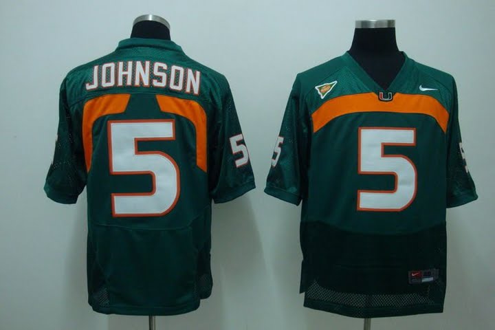 Jerseys Factory Cheap Hurricanes #5 Andre Johnson Green Embroide