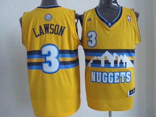 Jerseys Factory Cheap Nuggets #3 Ty Lawson Yellow Swingman Throw