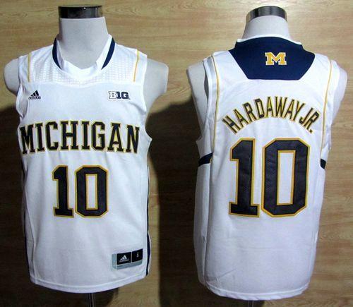 Jerseys Factory Cheap Wolverines #10 Tim Hardaway Jr. White Bask