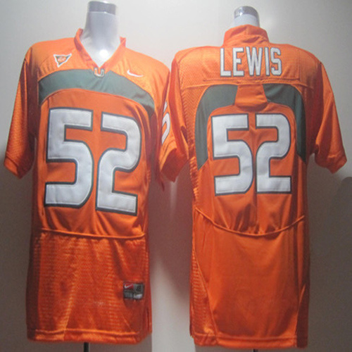 Jerseys Factory Cheap Hurricanes #52 Ray Lewis Orange Embroidere