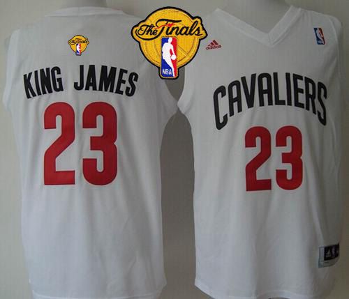 Jerseys Factory Cheap Cavaliers #23 LeBron James White "King Jam