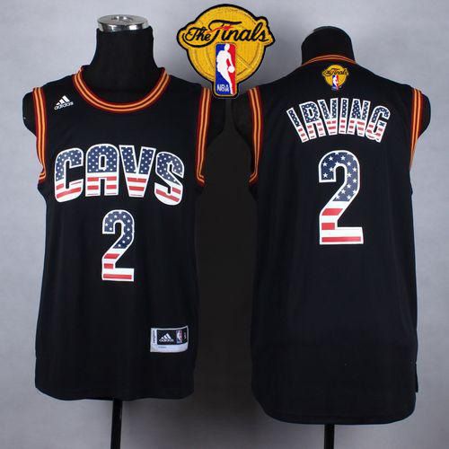 Jerseys Factory Cheap Cavaliers #2 Kyrie Irving Black USA Flag F