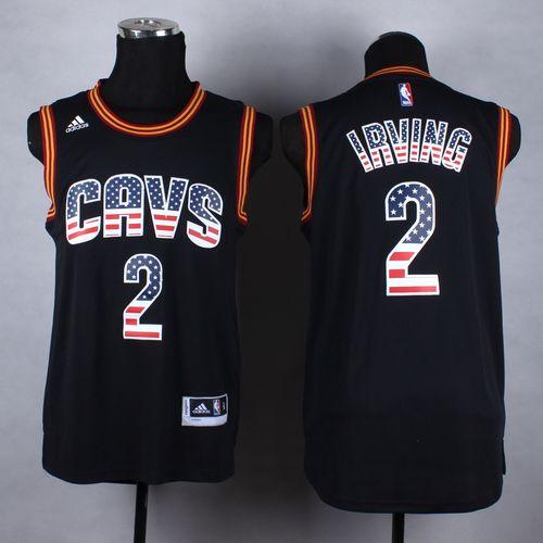 Jerseys Factory Cheap Cavaliers #2 Kyrie Irving Black USA Flag F