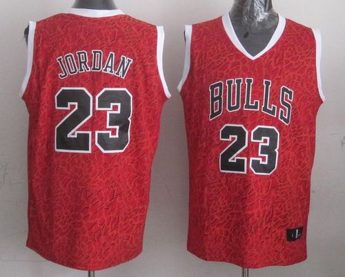 Jerseys Factory Cheap Bulls #23 Michael Jordan Red Crazy Light S