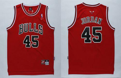Jerseys Factory Cheap Bulls #45 Jordan Stitched Red NBA Jersey