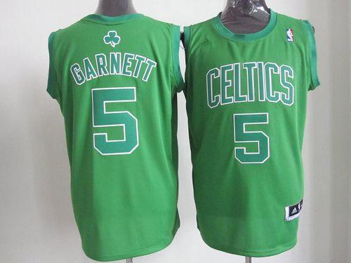 Jerseys Factory Cheap Celtics #5 Kevin Garnett Green Big Color F