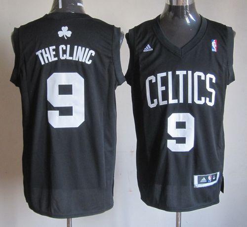 Jerseys Factory Cheap Celtics #9 Rajon Rondo Black The Clinic St