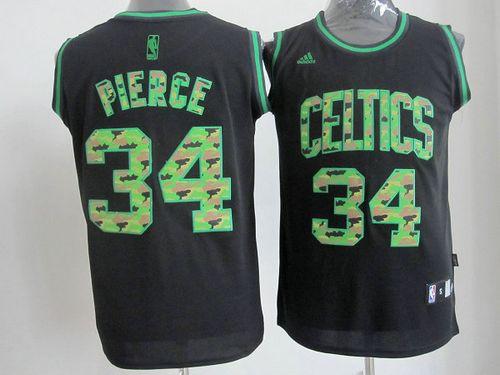 Jerseys Factory Cheap Celtics #34 Paul Pierce Black Camo Fashion