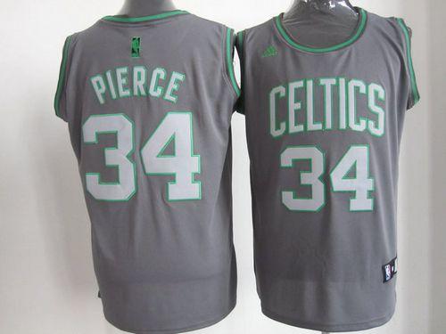 Jerseys Factory Cheap Celtics #34 Paul Pierce Grey Graystone Fas