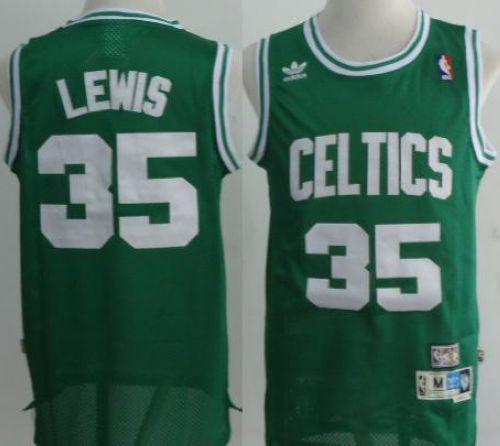 Jerseys Factory Cheap Celtics #35 Reggie Lewis Green Throwback S