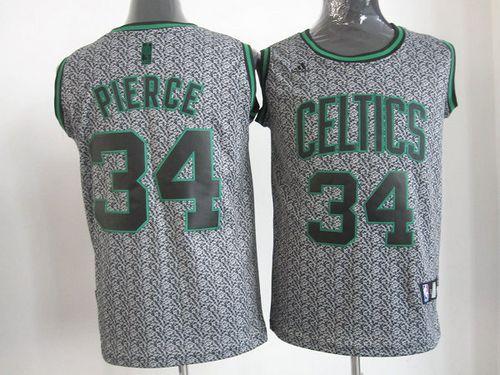 Jerseys Factory Cheap Celtics #34 Paul Pierce Grey Static Fashio
