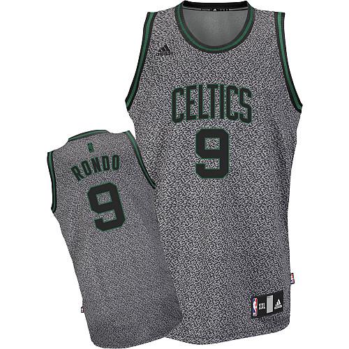 Jerseys Factory Cheap Celtics #9 Rajon Rondo Grey Static Fashion