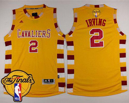 Jerseys Factory Cheap Cavaliers #2 Kyrie Irving Gold Throwback C