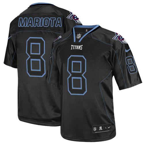 Jerseys Factory Cheap Nike Titans #8 Marcus Mariota Lights Out B