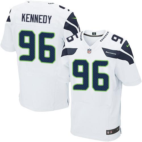 Jerseys Factory Cheap Nike Seahawks #96 Cortez Kennedy White Men