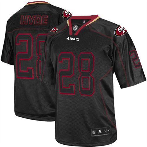 Jerseys Factory Cheap Nike 49ers #28 Carlos Hyde Lights Out Blac