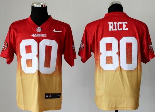 Jerseys Factory Cheap Nike 49ers #80 Jerry Rice Red/Gold Men's S