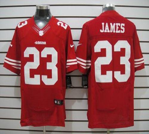Jerseys Factory Cheap Nike 49ers #23 LaMichael James Red Team Co