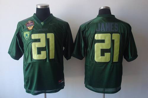 Jerseys Factory Cheap Ducks #21 LaMichael James Green Embroidere