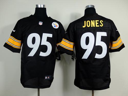 Jerseys Factory Cheap Nike Steelers #95 Jarvis Jones Black Team