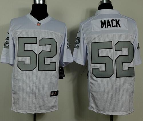 Jerseys Factory Cheap Nike Raiders #52 Khalil Mack White Silver