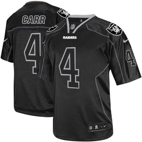 Jerseys Factory Cheap Nike Raiders #4 Derek Carr Lights Out Blac