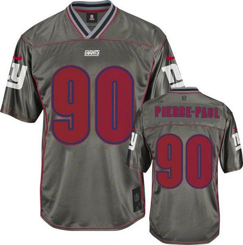 Jerseys Factory Cheap Nike Giants #90 Jason Pierre-Paul Grey Men
