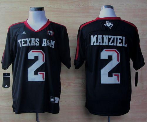 Jerseys Factory Cheap Aggies #2 Johnny Manziel Black Techfit SEC