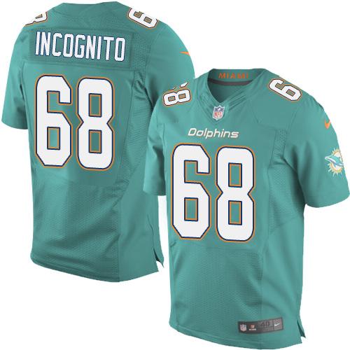 Jerseys Factory Cheap Nike Dolphins #68 Richie Incognito Aqua Gr