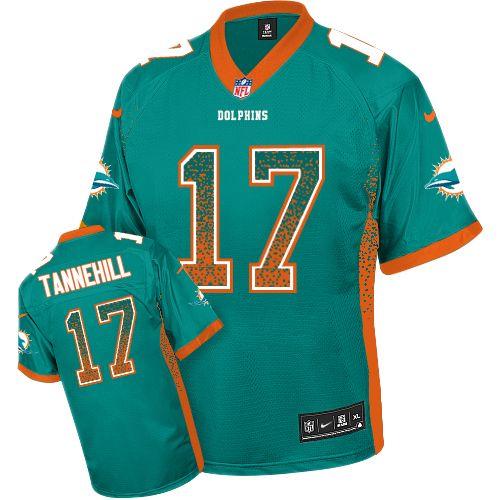 Jerseys Factory Cheap Nike Dolphins #17 Ryan Tannehill Aqua Gree