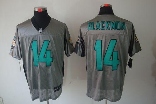 Jerseys Factory Cheap Nike Jaguars #14 Justin Blackmon Grey Shad