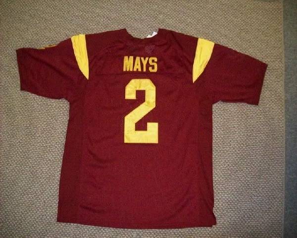 Jerseys Factory Cheap Trojans #2 Taylor Mays Red Embroidered NCA