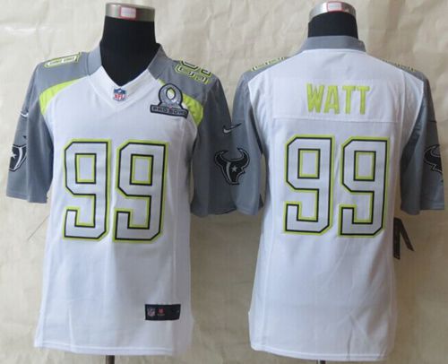 Jerseys Factory Cheap Nike Texans #99 J.J. Watt White Pro Bowl M
